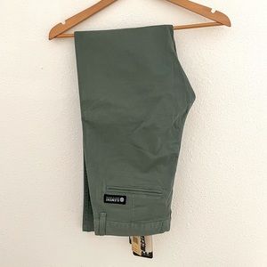 Element “Howland” Chinos. Size 32. Slim Fit. Forest Green. BRAND NEW with Tags.